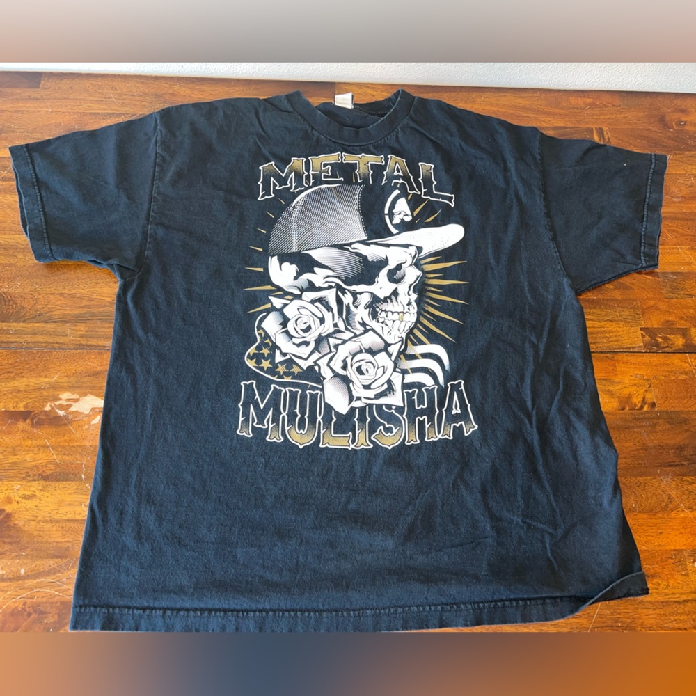 Metal Mulisha Black and White Skull Tee